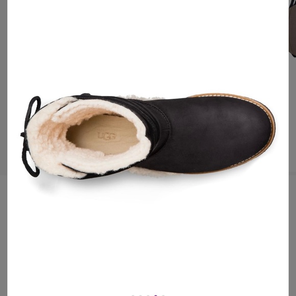 UGG® Black Luisa Leather ankle boot - Picture 2 of 7